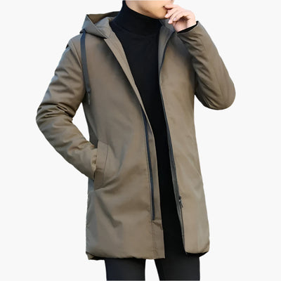 Men’s Waterproof Windproof Winter Jacket with Hood