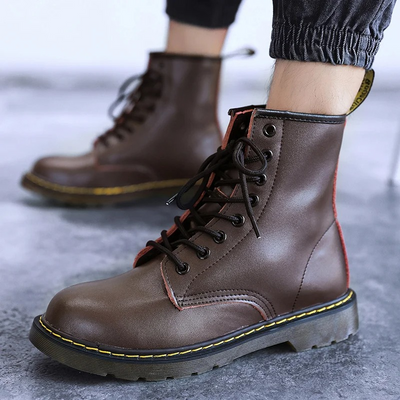 Men’s Vegan Leather Lace-Up Shoes for Winter