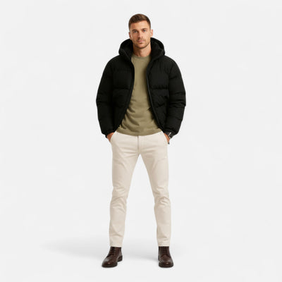 Men’s Lightweight Hooded Puffer Jacket