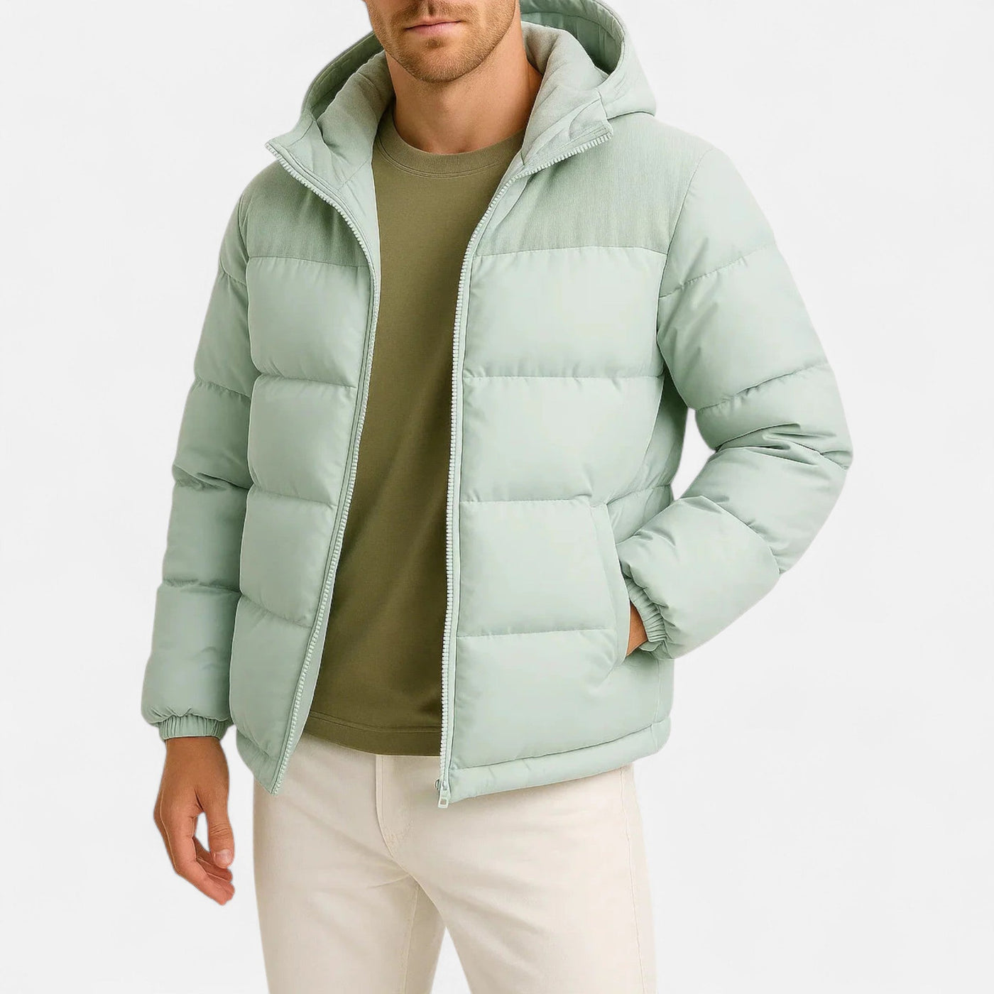 Men’s Lightweight Hooded Puffer Jacket