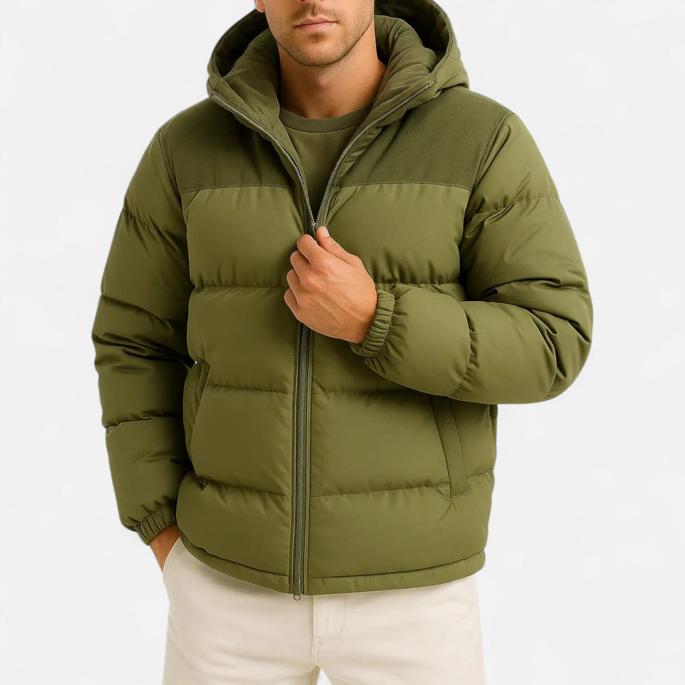 Men’s Lightweight Hooded Puffer Jacket