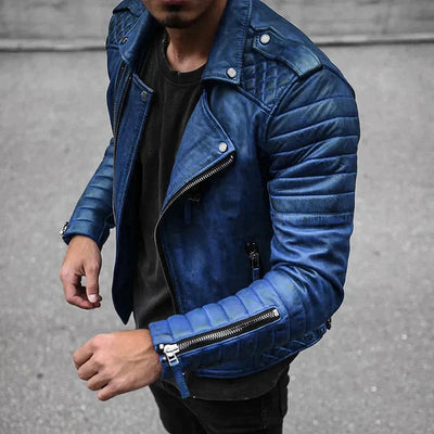 Men’s Stylish Zip-Up Biker Jacket