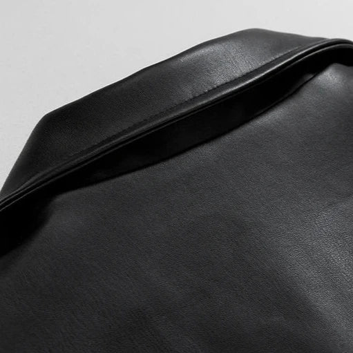Men’s Oversized Leather Jacket for Autumn