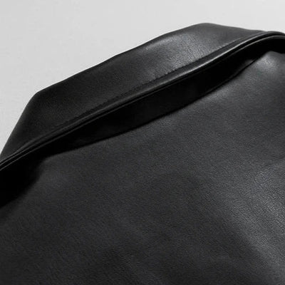 Men’s Oversized Leather Jacket for Autumn