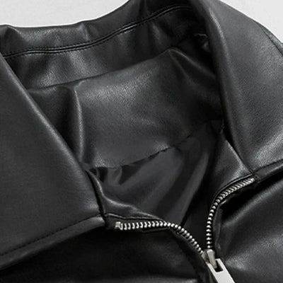 Men’s Oversized Leather Jacket for Autumn