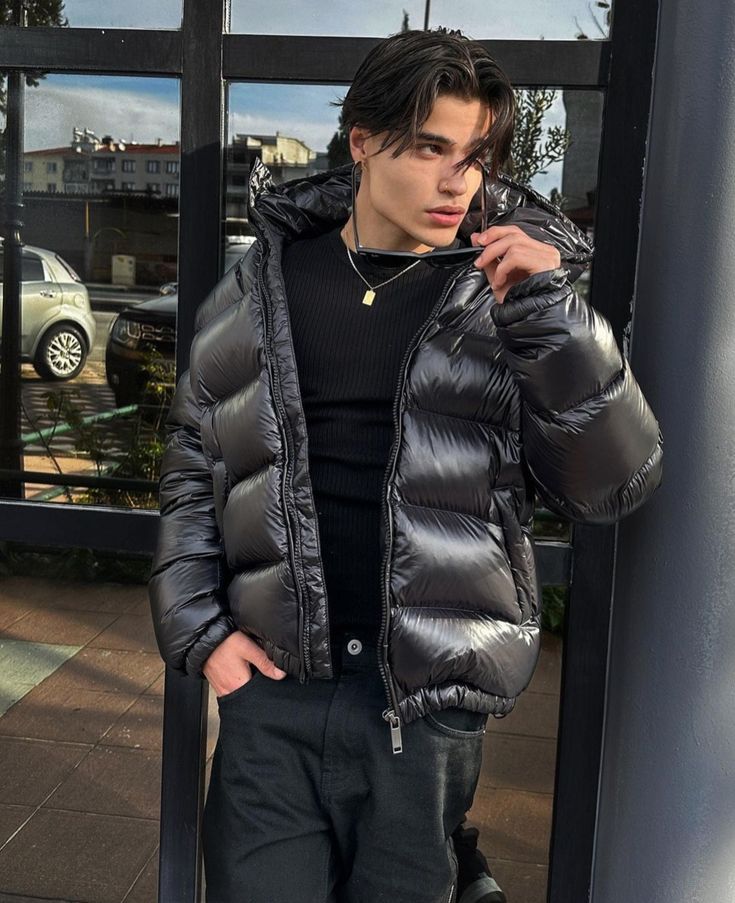 Men’s Quilted Puffer Jacket for Winter