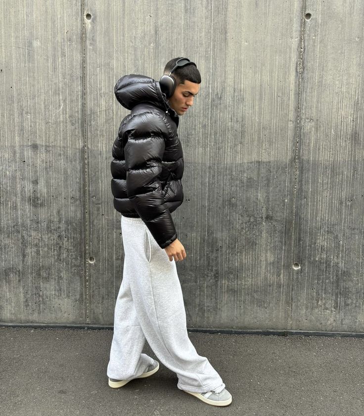 Men’s Quilted Puffer Jacket for Winter