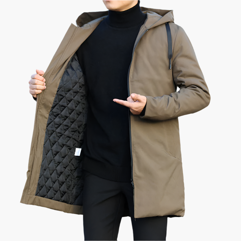 Men’s Waterproof Windproof Winter Jacket with Hood