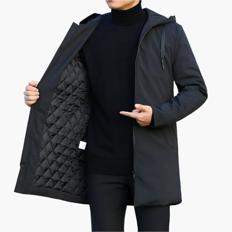 Men’s Waterproof Windproof Winter Jacket with Hood