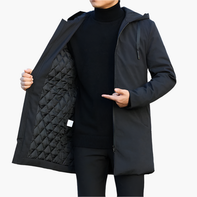 Men’s Waterproof Windproof Winter Jacket with Hood