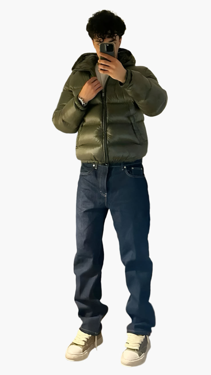 Men’s Quilted Puffer Jacket for Winter