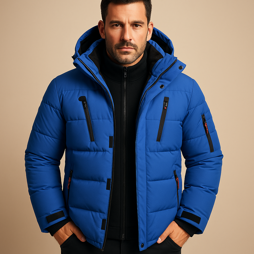 Men’s Waterproof Winter Jacket with Warm Fleece Lining